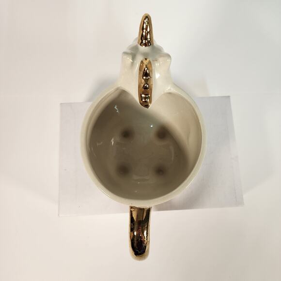 Beautiful Unicorn Mug Cup Gold & Ivory White  (G4) - Picture 7 of 10